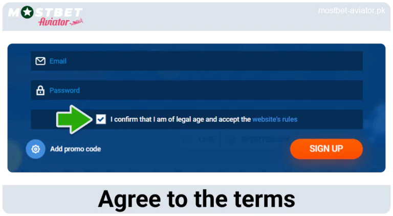 Agree to the Website Rules of Mostbet Aviator Pakistan