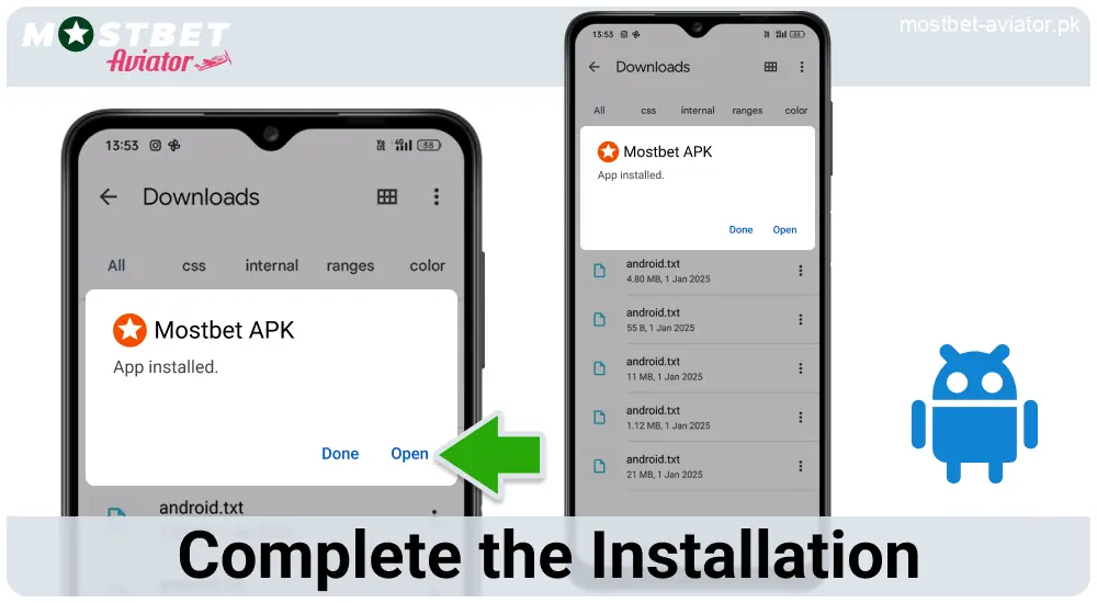Complete the Installation of Mostbet Aviator PK App on Android