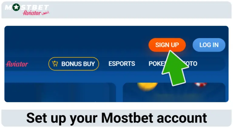 Create an account with Mostbet Aviator Pakistan